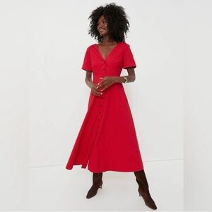 Tuckernuck Kate Midi/Maxi Dress Red Women’s Size Small NWT